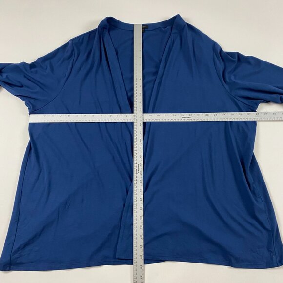 J. JILL Wearever Collection Open Front Cardigan Sweater Womens 4X Blue Plus Size - Picture 6 of 9